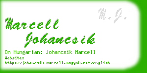 marcell johancsik business card